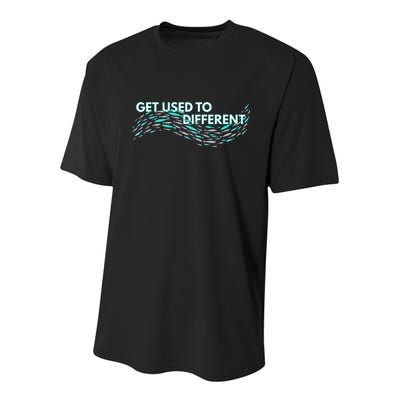 Get Used To Different X Chosen X Fish Against The Current Youth Performance Sprint T-Shirt