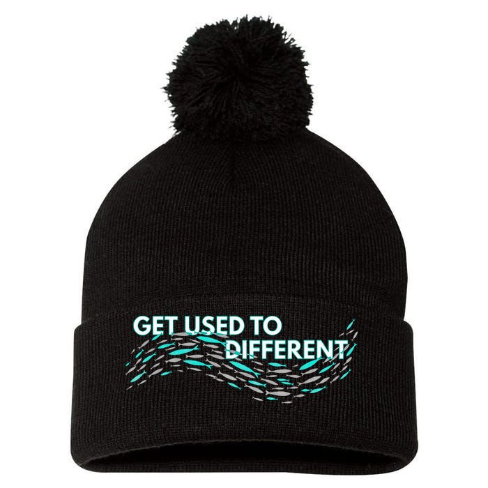 Get Used To Different X Chosen X Fish Against The Current Pom Pom 12in Knit Beanie