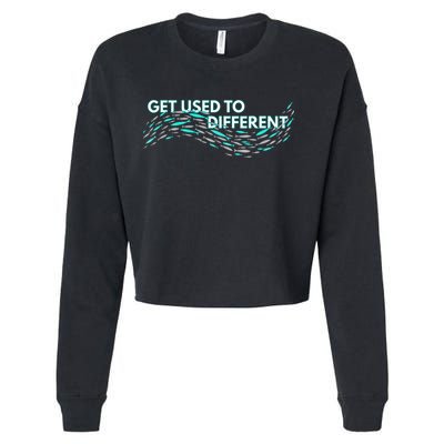 Get Used To Different X Chosen X Fish Against The Current Cropped Pullover Crew