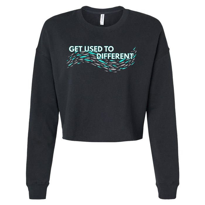 Get Used To Different X Chosen X Fish Against The Current Cropped Pullover Crew
