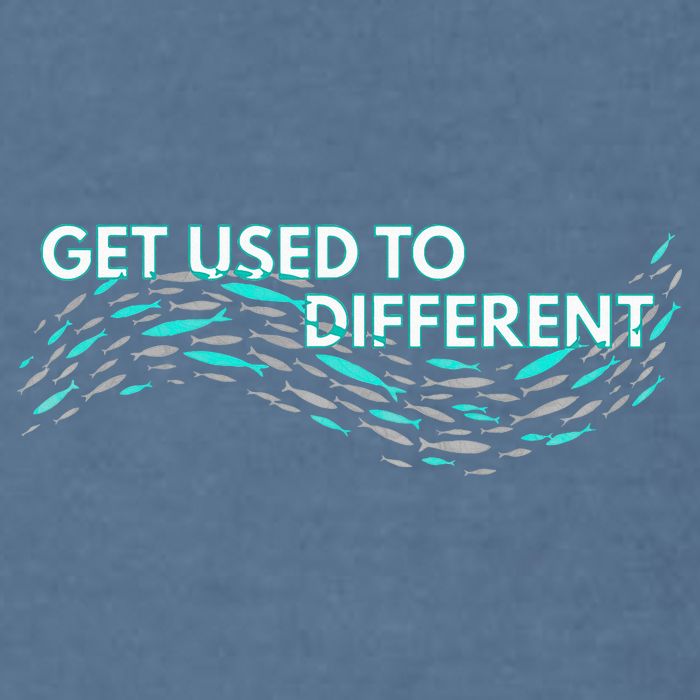 Get Used To Different X Chosen X Fish Against The Current Garment-Dyed Sweatshirt