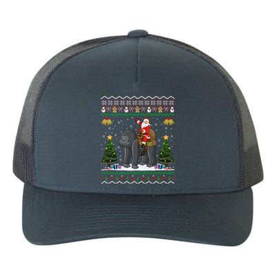 Gorilla Ugly Xmas Gift Santa Riding Gorilla Christmas Gift Yupoong Adult 5-Panel Trucker Hat