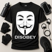 Guy Fawkes Mask Disobey Cooling Performance Crew T-Shirt