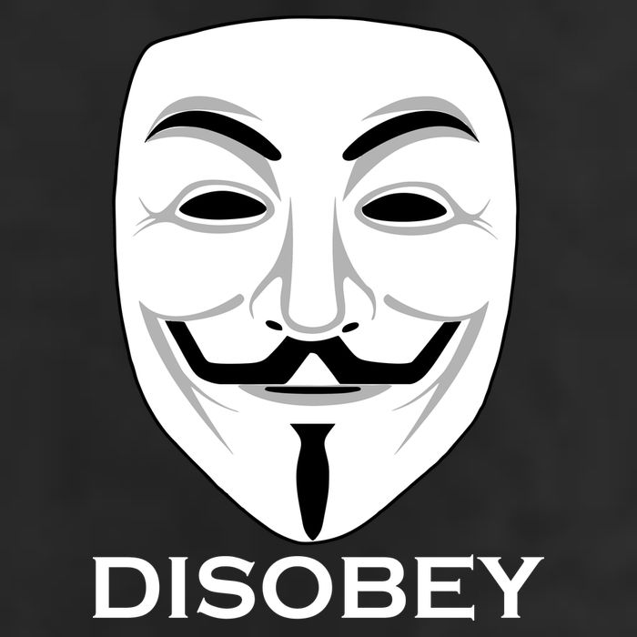 Guy Fawkes Mask Disobey Adult Drive Performance Visor