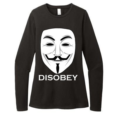 Guy Fawkes Mask Disobey Womens CVC Long Sleeve Shirt