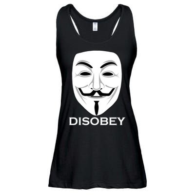 Guy Fawkes Mask Disobey Ladies Essential Flowy Tank