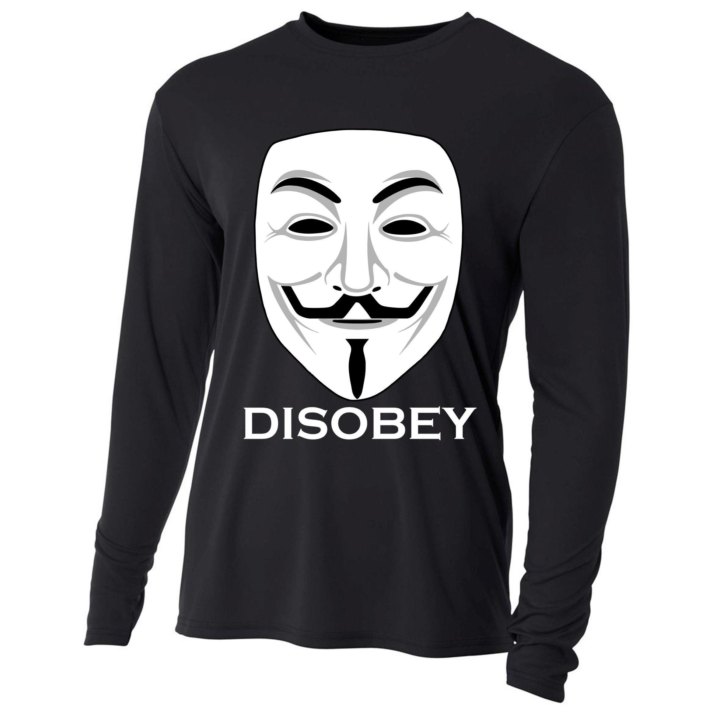 Guy Fawkes Mask Disobey Cooling Performance Long Sleeve Crew