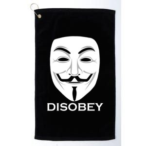 Guy Fawkes Mask Disobey Platinum Collection Golf Towel