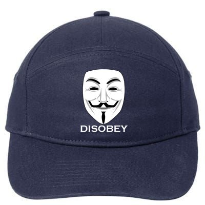 Guy Fawkes Mask Disobey 7-Panel Snapback Hat