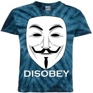 Guy Fawkes Mask Disobey Kids Tie-Dye T-Shirt