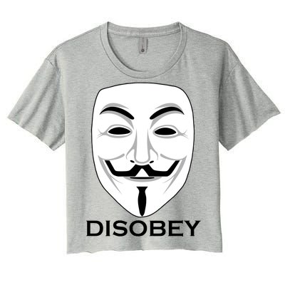 Guy Fawkes Mask Disobey Women's Crop Top Tee