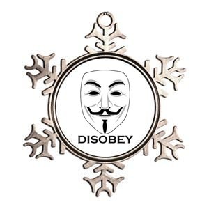 Guy Fawkes Mask Disobey Metallic Star Ornament