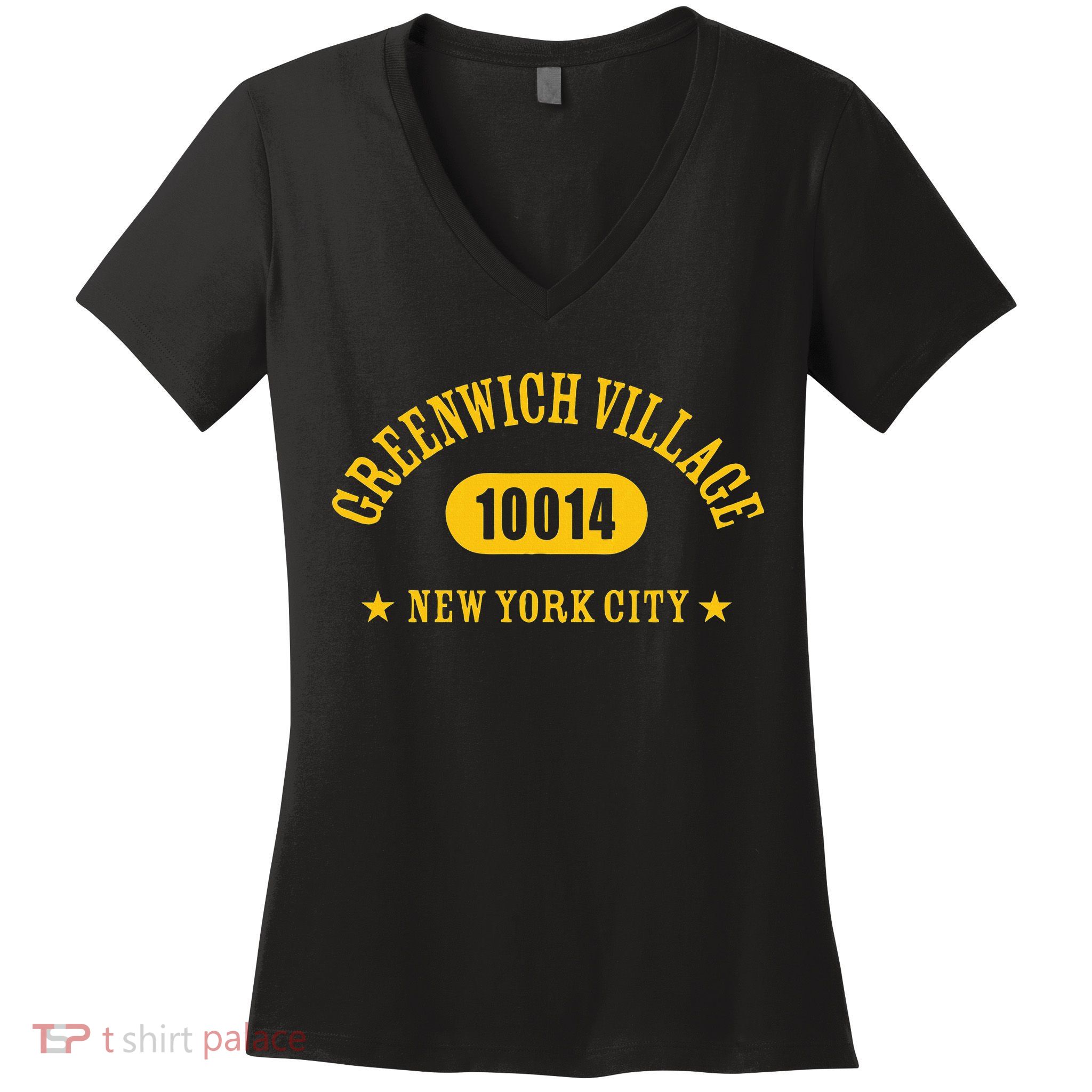 Greenwich Village 10014 New York City Nyc Athletic Design Women's V-Neck T-Shirt