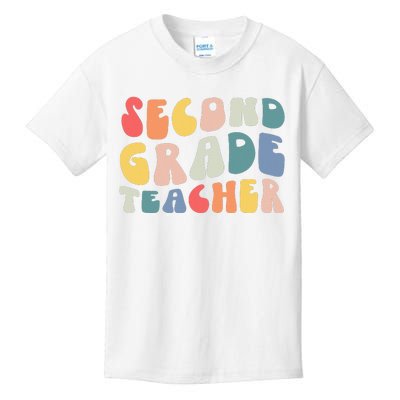 Groovy Vintage 2nd Second Grade Teacher Back To School Gifts Kids T-Shirt