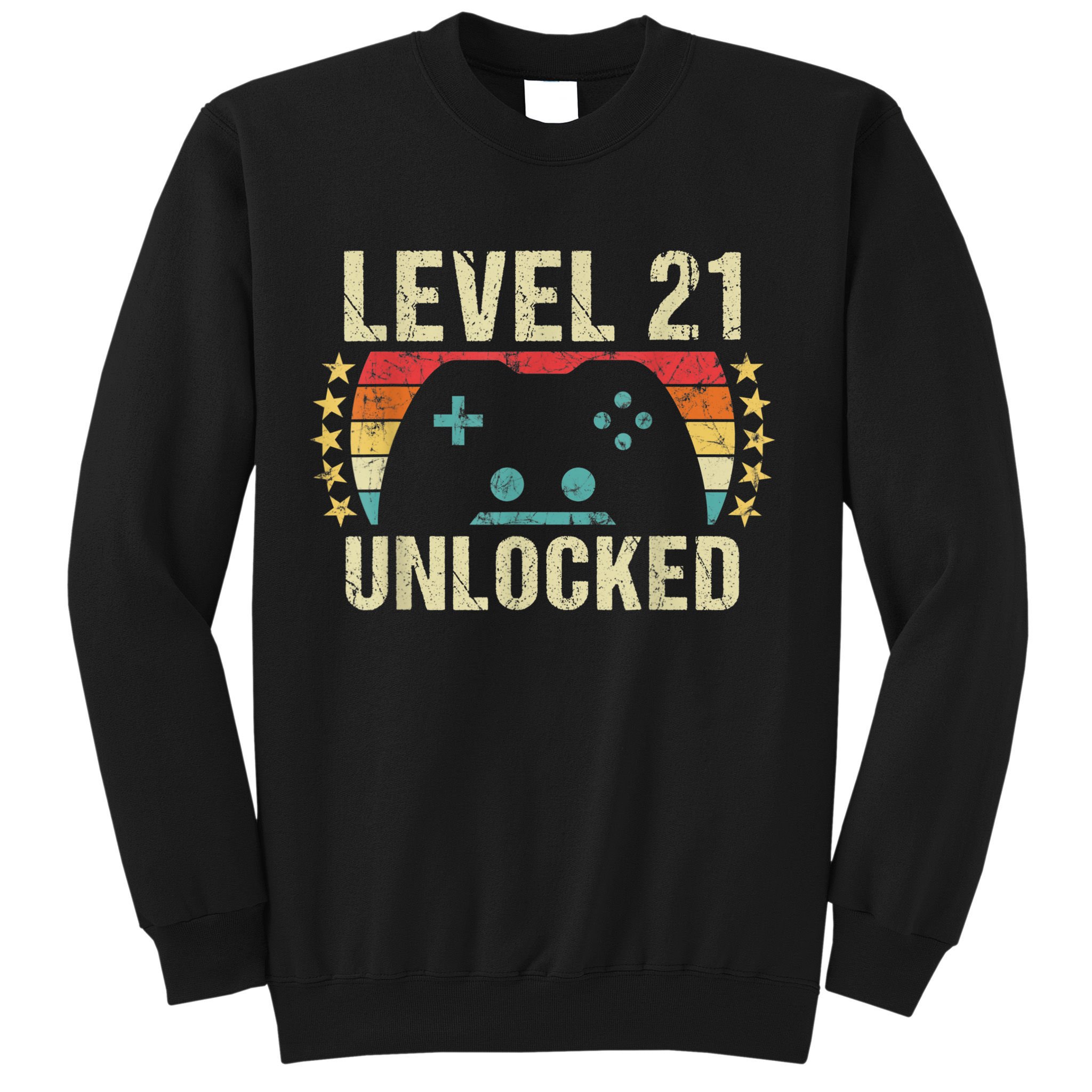 Gaming Vintage 21st Birthday Gift 21 Year Old Boy Girl Gamer Sweatshirt