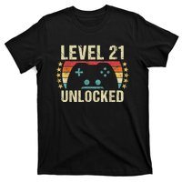 Gaming Vintage 21st Birthday Gift 21 Year Old Boy Girl Gamer T-Shirt