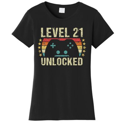 Gaming Vintage 21st Birthday Gift 21 Year Old Gamer Women's T-Shirt