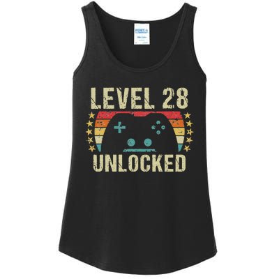 Gaming Vintage 28th Birthday Gift 28 Year Old Gamer Ladies Essential Tank