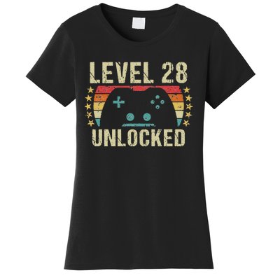 Gaming Vintage 28th Birthday Gift 28 Year Old Gamer Women's T-Shirt