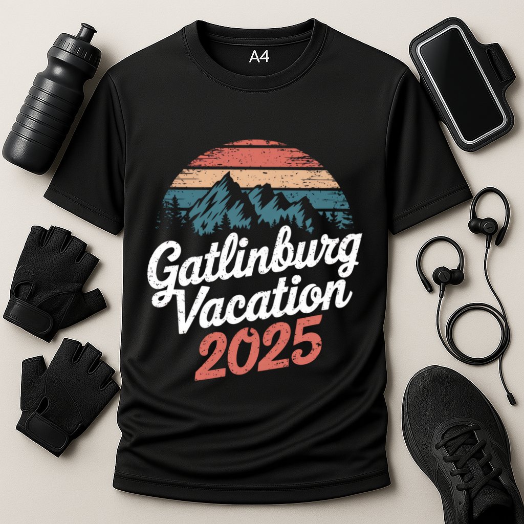 Gatlinburg Vacation 2025 Family Vacation Gift Cooling Performance Crew T-Shirt