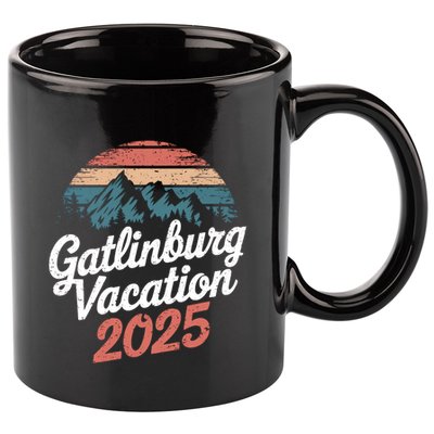 Gatlinburg Vacation 2025 Family Vacation Gift 11oz C Handle Ceramic Mug