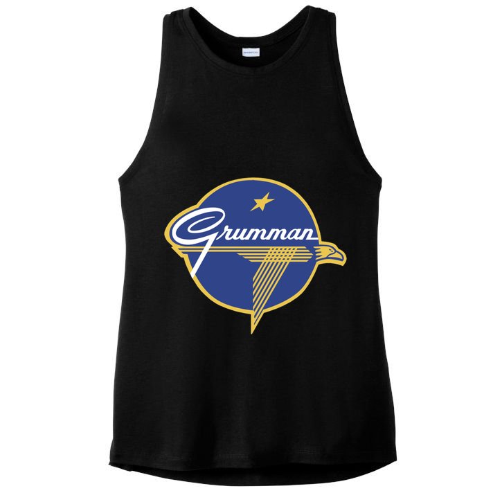Grumman Vintage Aircraft Usa Ladies PosiCharge Tri-Blend Wicking Tank
