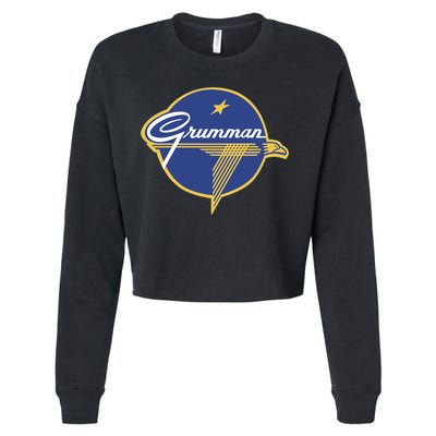 Grumman Vintage Aircraft Usa Cropped Pullover Crew