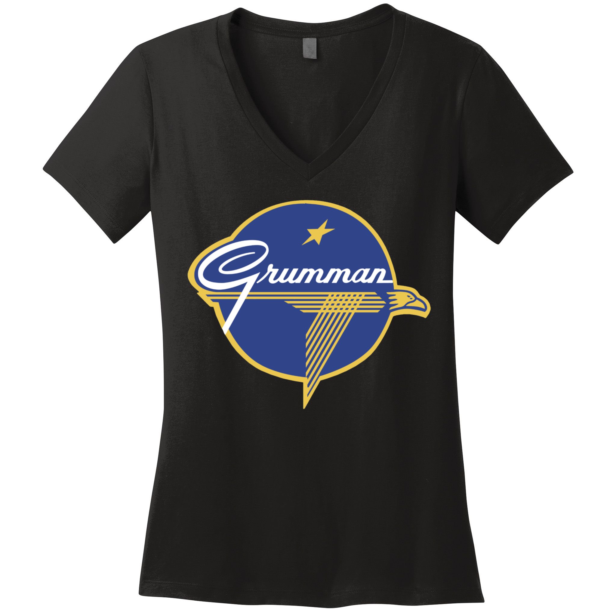 Grumman Vintage Aircraft Usa Women's V-Neck T-Shirt
