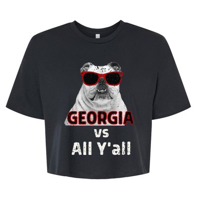 Georgia Vs All Yall Retro Vintage Bella+Canvas Jersey Crop Tee