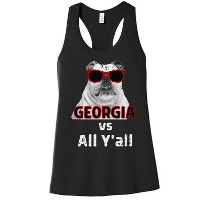 Georgia Vs All Yall Retro Vintage Women's Racerback Tank