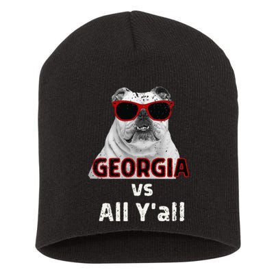 Georgia Vs All Yall Retro Vintage Short Acrylic Beanie