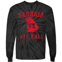 Georgia Vs All Yall For YAll Funny Georgia Tie-Dye Long Sleeve Shirt