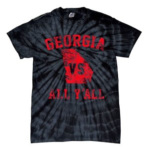 Georgia Vs All Yall For YAll Funny Georgia Tie-Dye T-Shirt