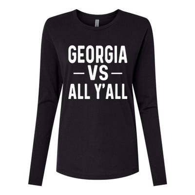 Georgia vs all y'all Womens Cotton Relaxed Long Sleeve T-Shirt