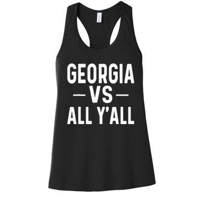 Georgia vs all y'all Women's Racerback Tank