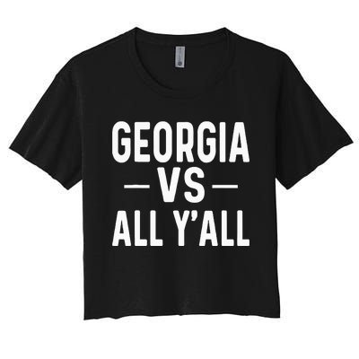 Georgia vs all y'all Women's Crop Top Tee