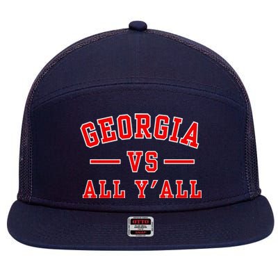 Georgia Vs All YAll 7 Panel Mesh Trucker Snapback Hat