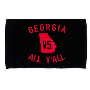 Georgia Vs All Y'all Funny Georgia Microfiber Hand Towel