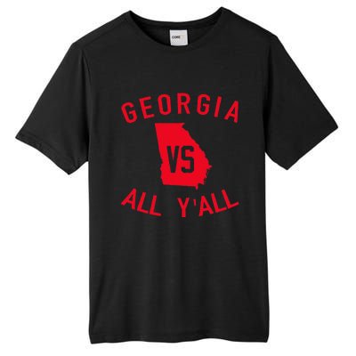 Georgia Vs All YAll Funny Georgia Tall Fusion ChromaSoft Performance T-Shirt