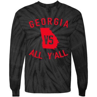 Georgia Vs All YAll Funny Georgia Tie-Dye Long Sleeve Shirt