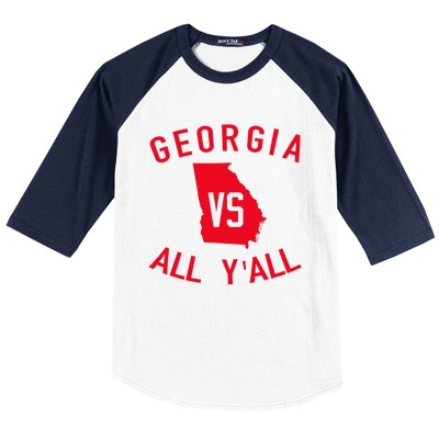 Georgia Vs All YAll Funny Georgia Baseball Sleeve Shirt