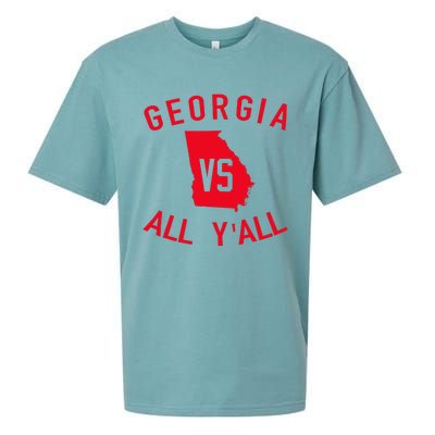 Georgia Vs All YAll Funny Georgia Sueded Cloud Jersey T-Shirt