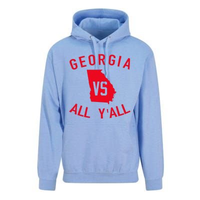 Georgia Vs All YAll Funny Georgia Unisex Surf Hoodie