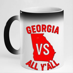 Georgia VS All Yall Football Fan 11oz Black Color Changing Mug