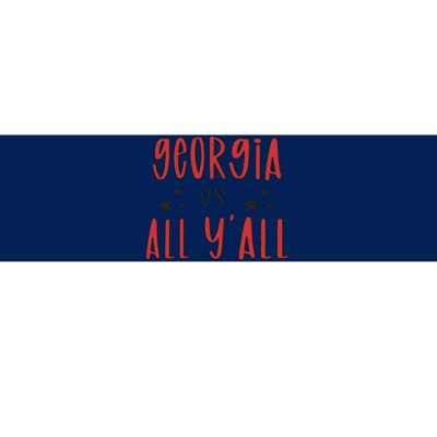 Georgia Vs All Y'all Bumper Sticker