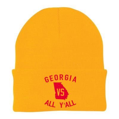 Georgia Vs All Y'all Funny Georgia Knit Cap Winter Beanie