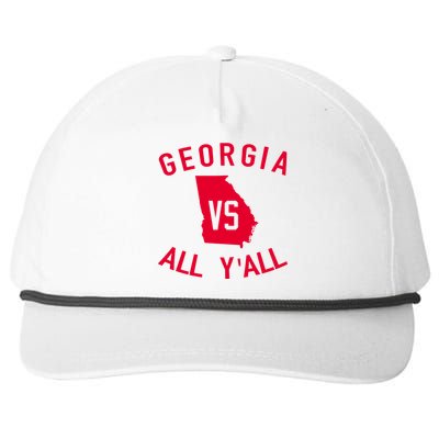 Georgia Vs All Y'all Funny Georgia Snapback Five-Panel Rope Hat