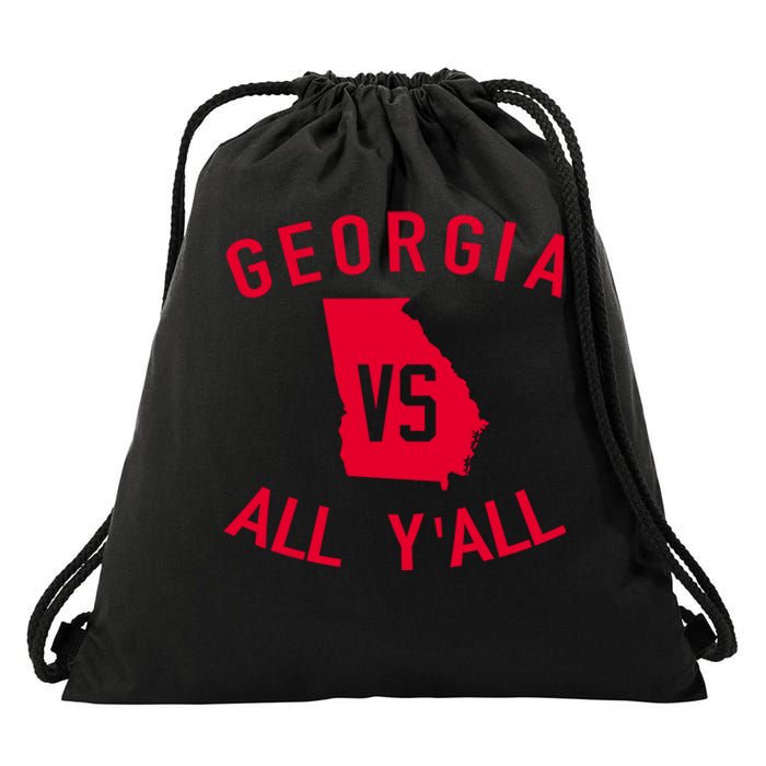 Georgia Vs All Y'all Funny Georgia Drawstring Bag