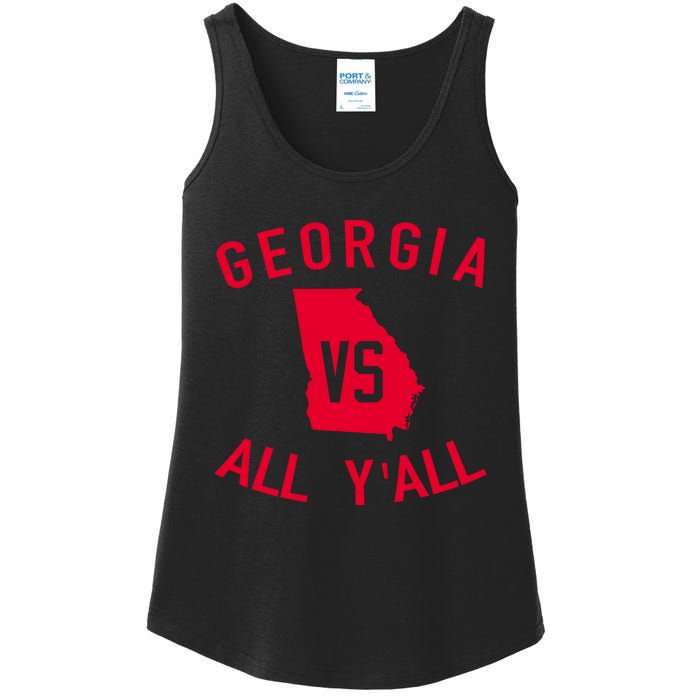 Georgia Vs All Y'all Funny Georgia Ladies Essential Tank