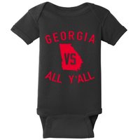 Georgia Vs All Y'all Funny Georgia Baby Bodysuit